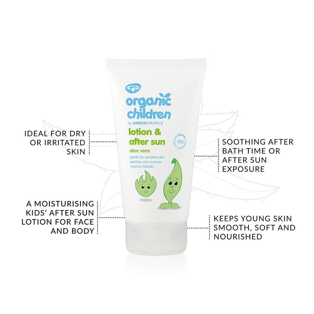 Organic Children Aloe Vera Lotion & After Sun 150ml benefits