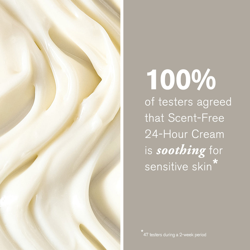 scent-free 24 hour cream 100% agreed it is soothing for sensitive skin