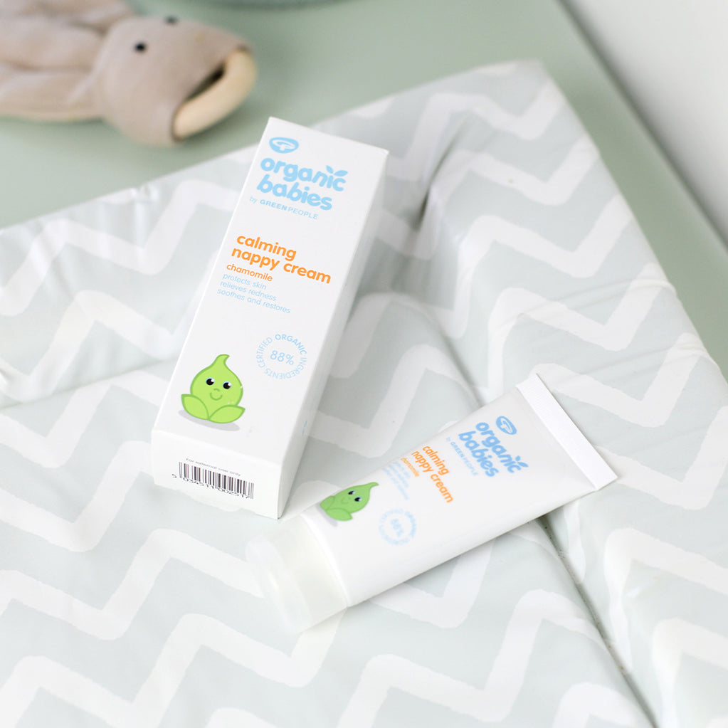 Organic Babies Calming Nappy Cream on change mat