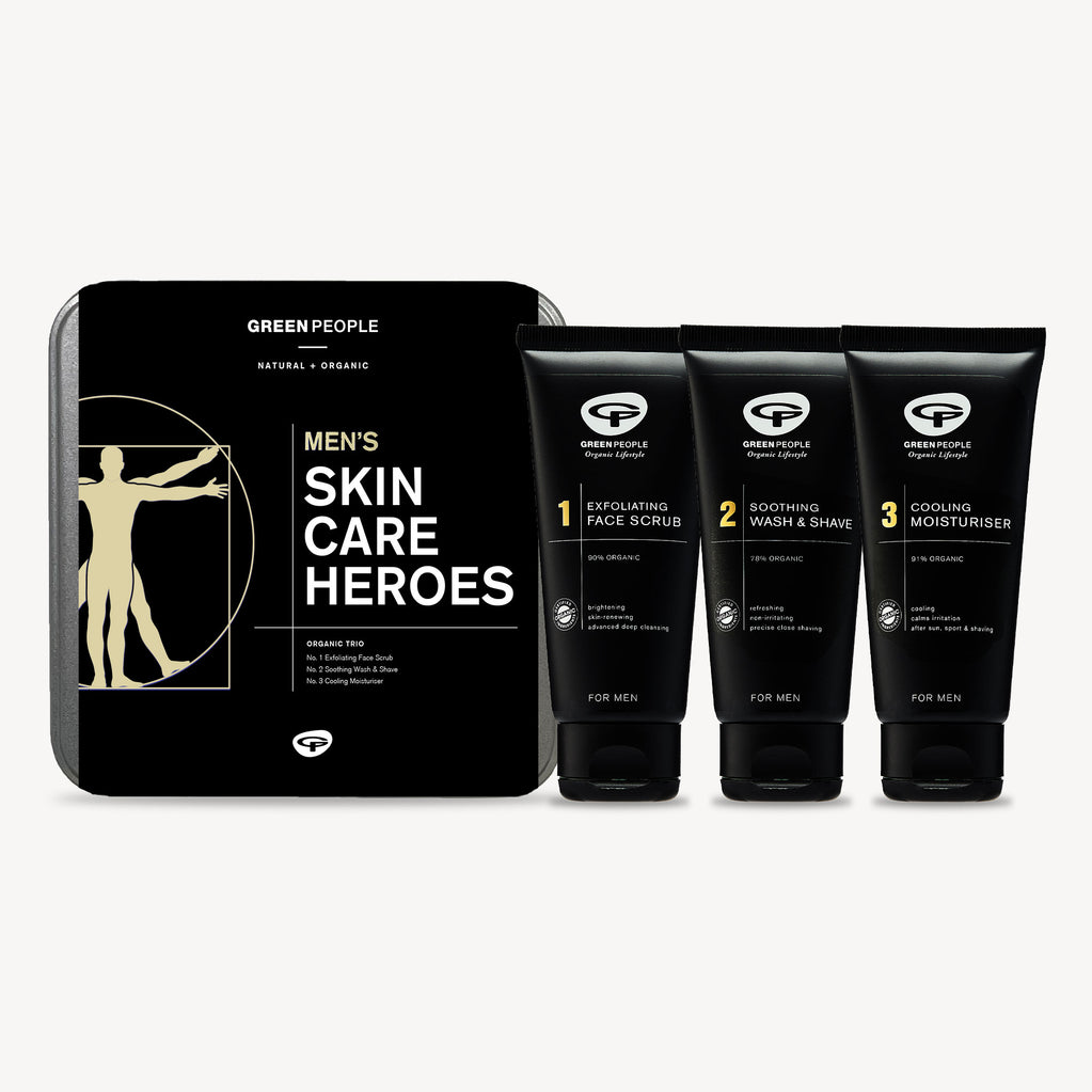 green people for men skin care heroes gift set